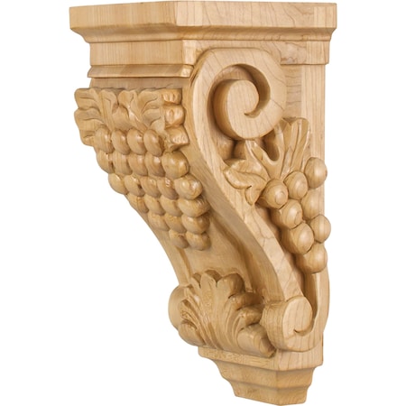 Hardware Resources 4-1/2" Wx5"Dx10"H Rubberwood Grape Corbel CORAA-1RW